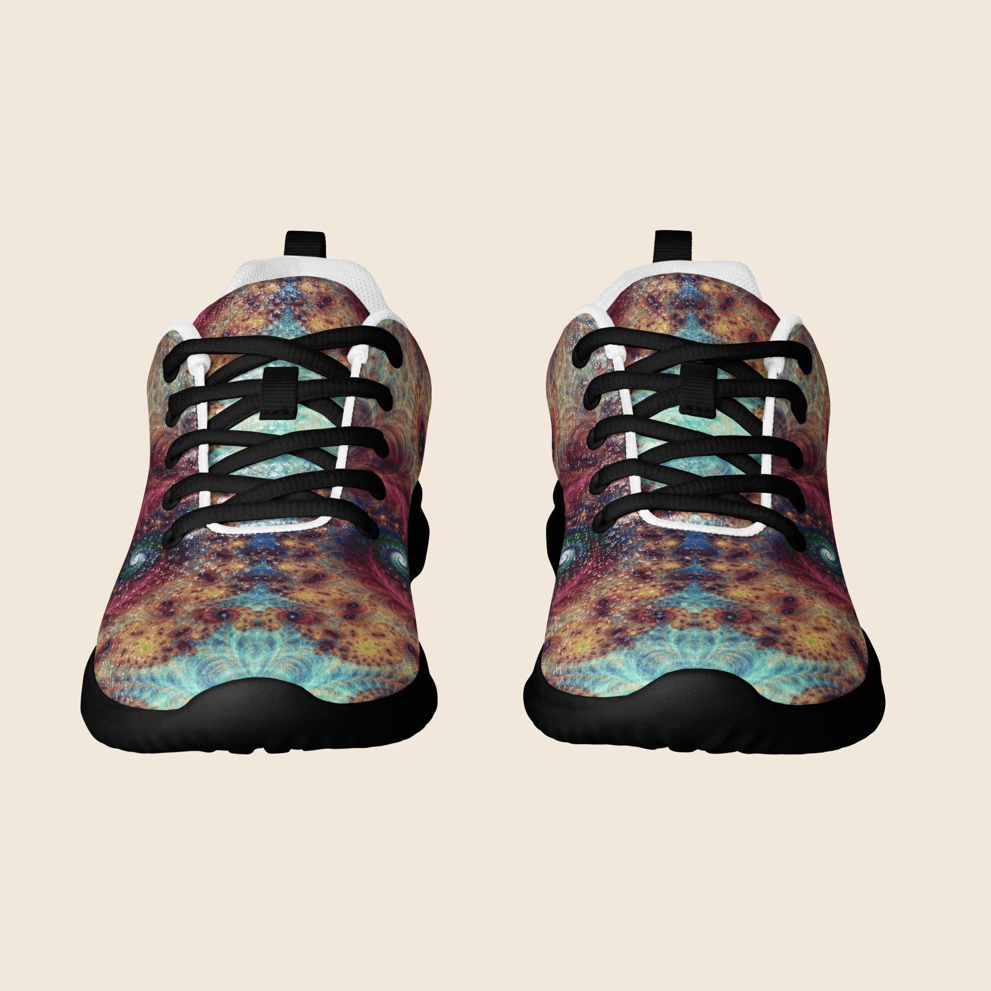 Women's Fractals Psychedelic Print Athletic Shoes