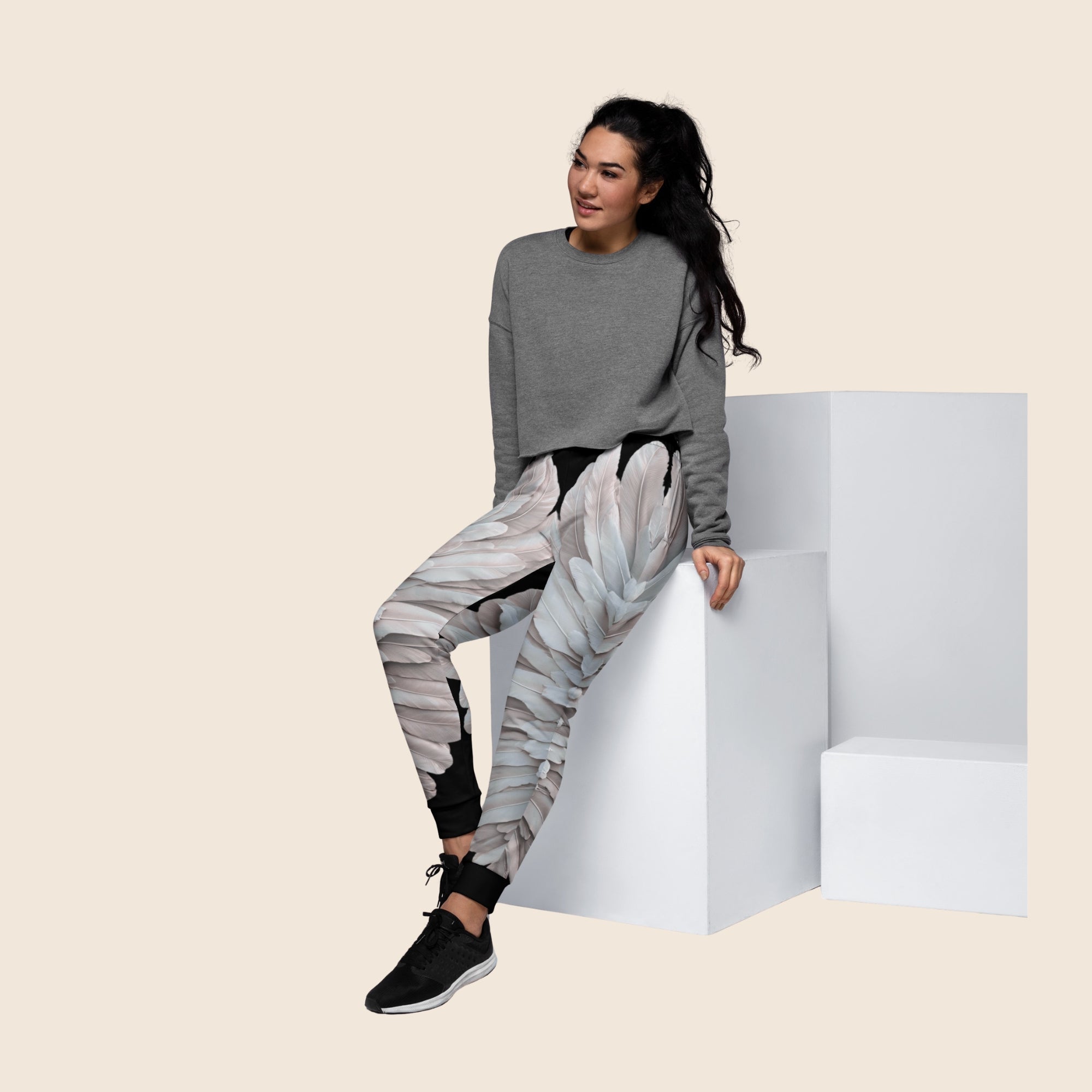 Wings Print Women's Joggers | Recycled Fleece | Slim Fit | Festival Wear