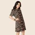 Bold Bone Print Oversized T-Shirt Dress | Psychedelic Fashion | Stretchy Fabric