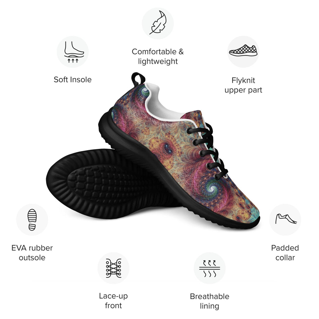 Women's Fractals Psychedelic Print Athletic Shoes
