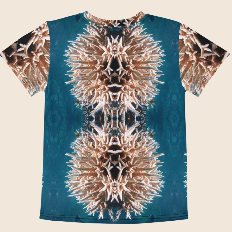 Coral Reef Print Kids T-Shirt | Ocean Design Crew Neck Tee