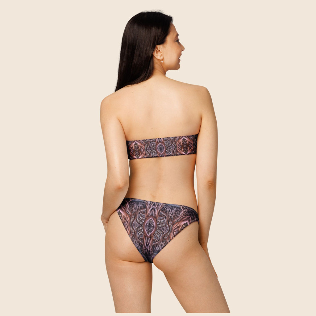 Banyan Tree Roots Print Recycled Bandeau Bikini