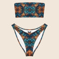 Flower Tie Dye Recycled Bandeau Bikini