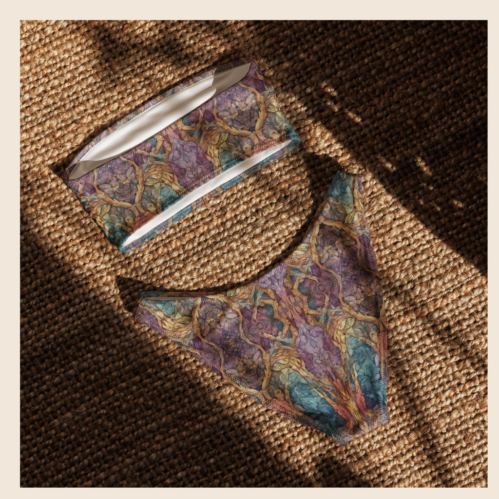 Psychedelic Print Recycled Bandeau Bikini