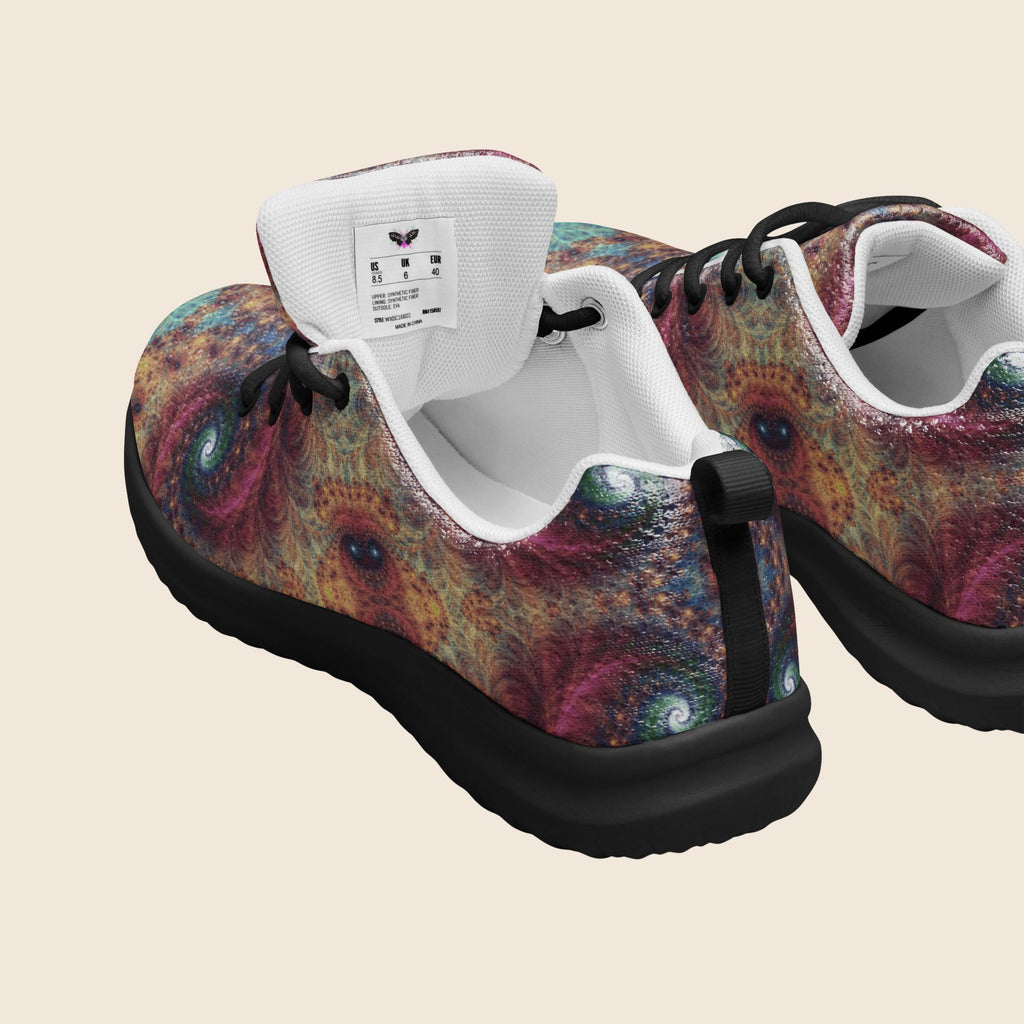 Women's Fractals Psychedelic Print Athletic Shoes
