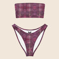 Tie Dye Purple Tribal Recycled Bandeau Bikini