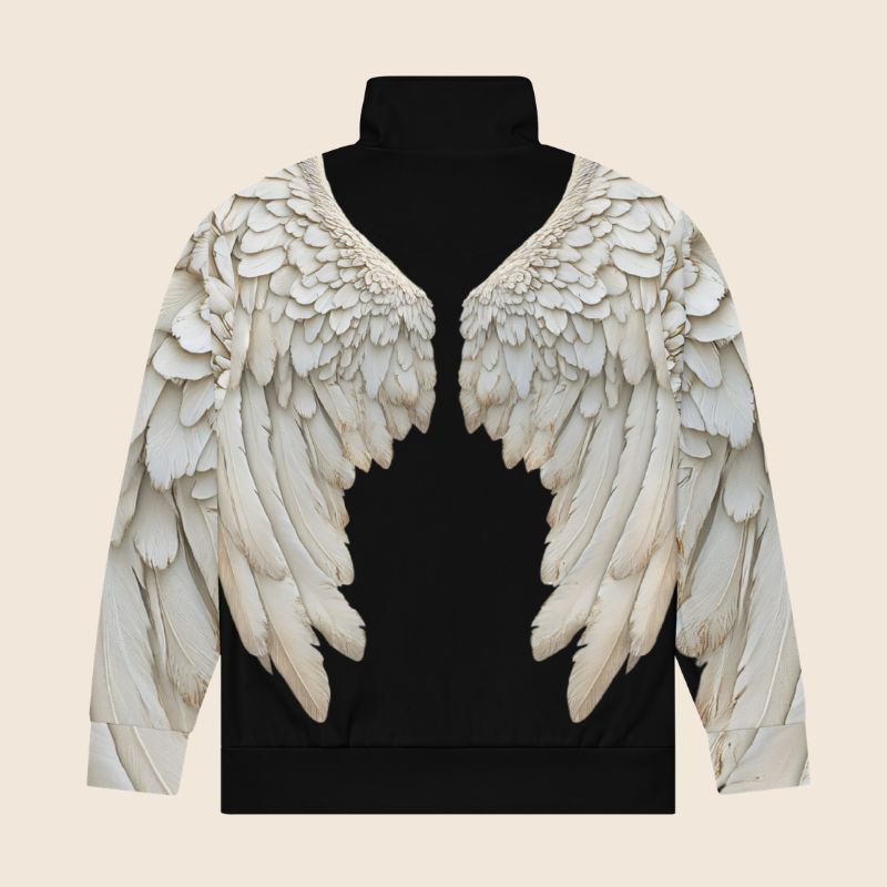 Wings Print Track Jacket — All-Over Print Recycled Unisex Zip-Up