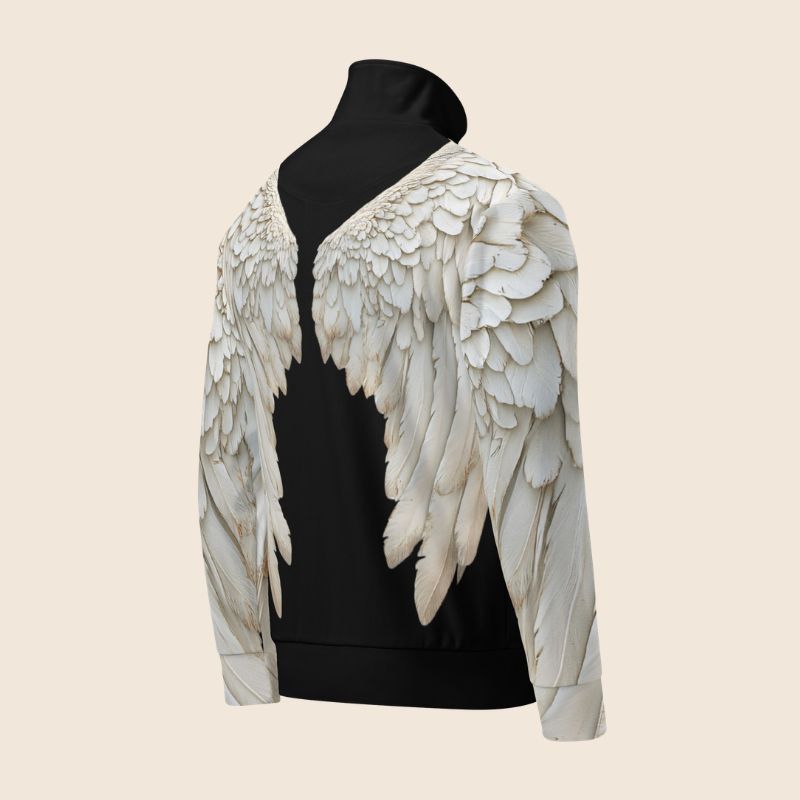 Wings Print Track Jacket — All-Over Print Recycled Unisex Zip-Up
