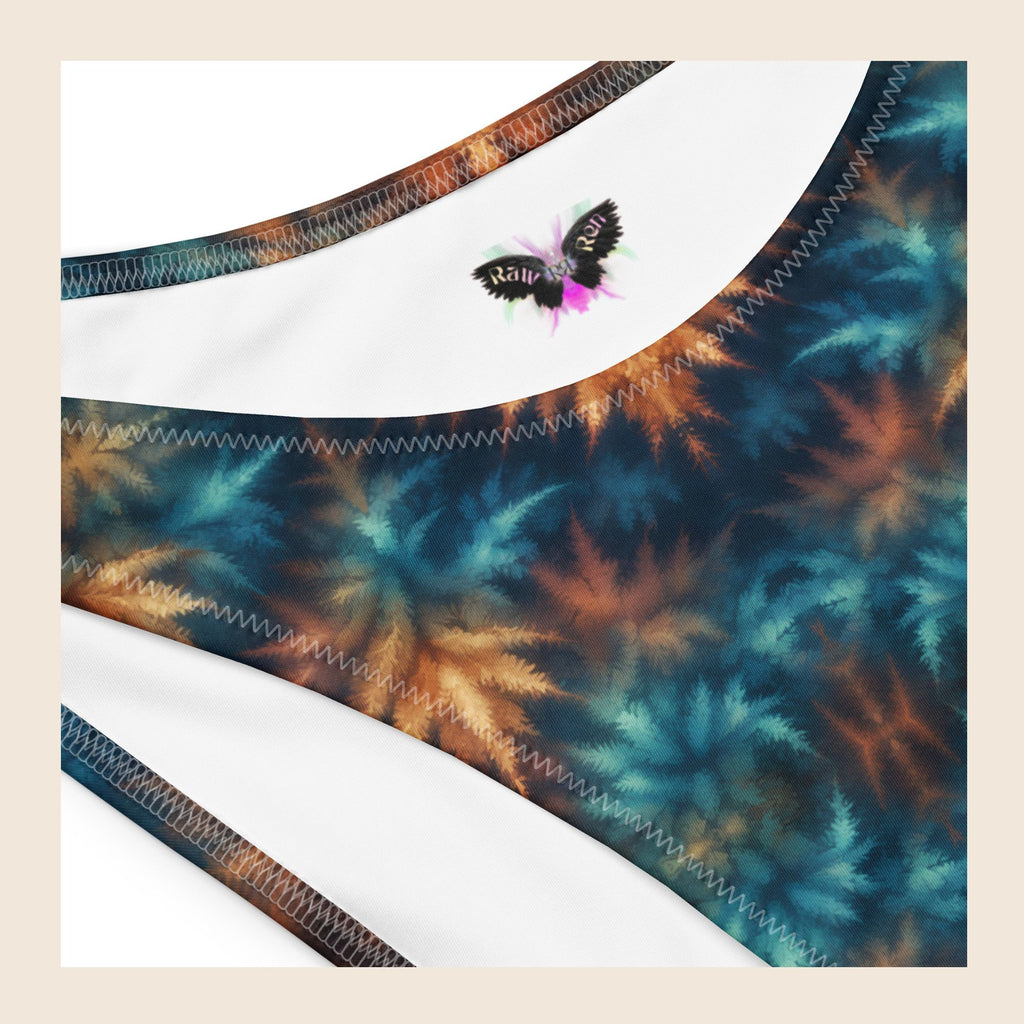 Flower Tie Dye Recycled Bandeau Bikini
