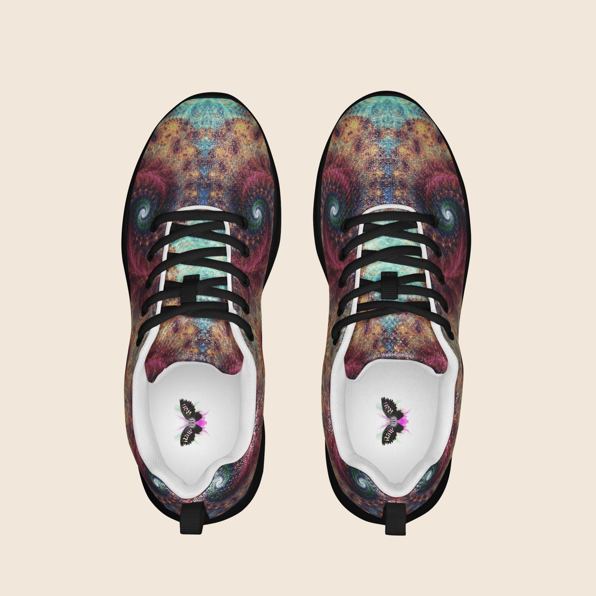 Women's Fractals Psychedelic Print Athletic Shoes