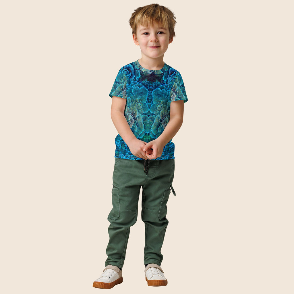Coral Reef Print Kids Cotton T-Shirt | All-Over Print