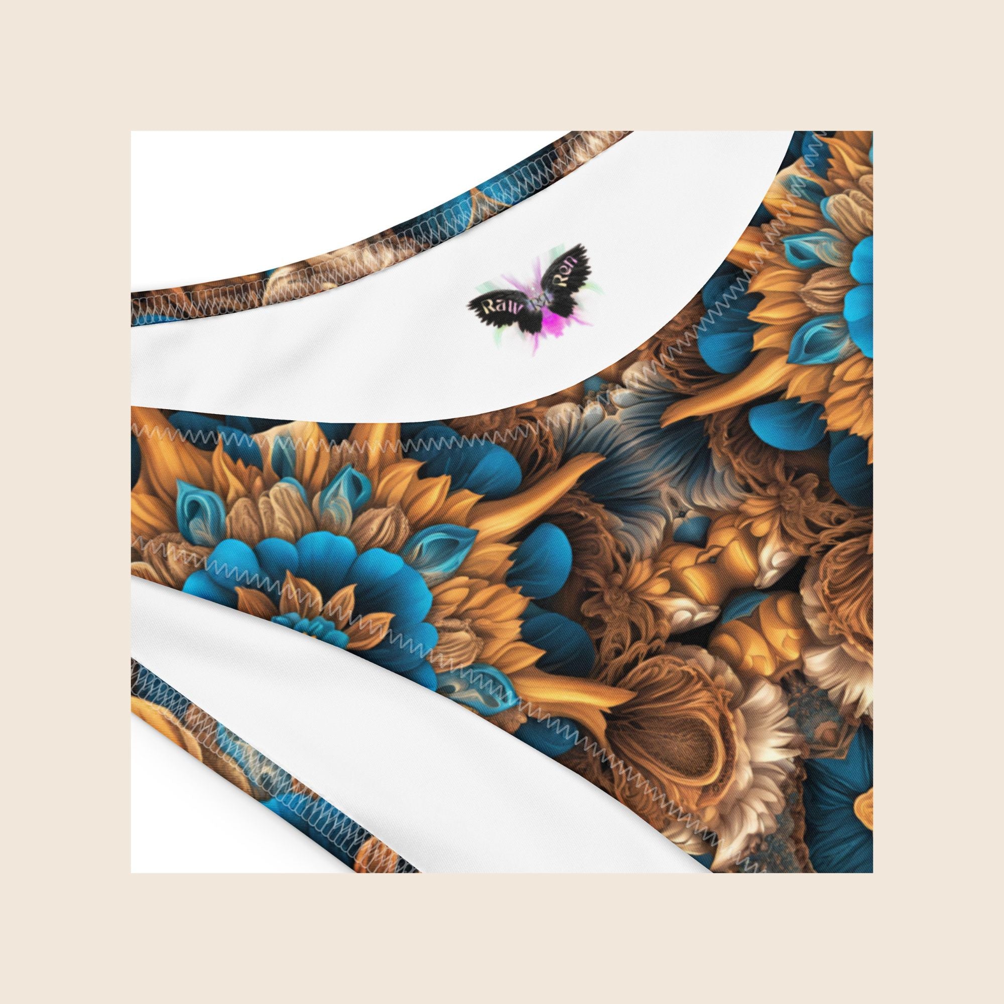 Trippy Pattern Recycled Bandeau Bikini