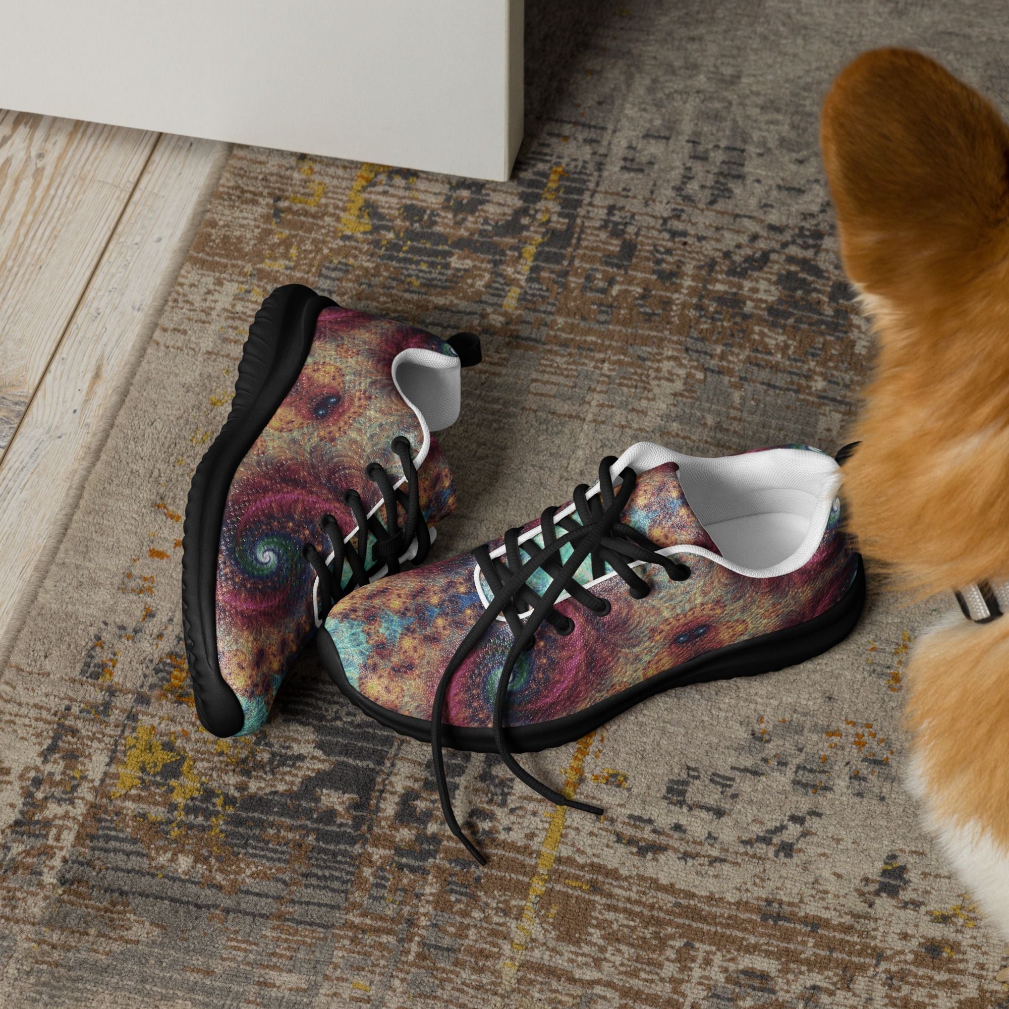Women's Fractals Psychedelic Print Athletic Shoes