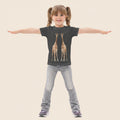 Giraffe Print Kids Cotton T-Shirt | All-Over Print