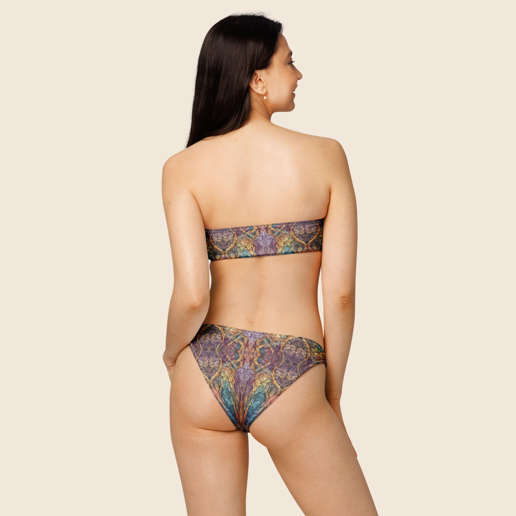 Psychedelic Print Recycled Bandeau Bikini