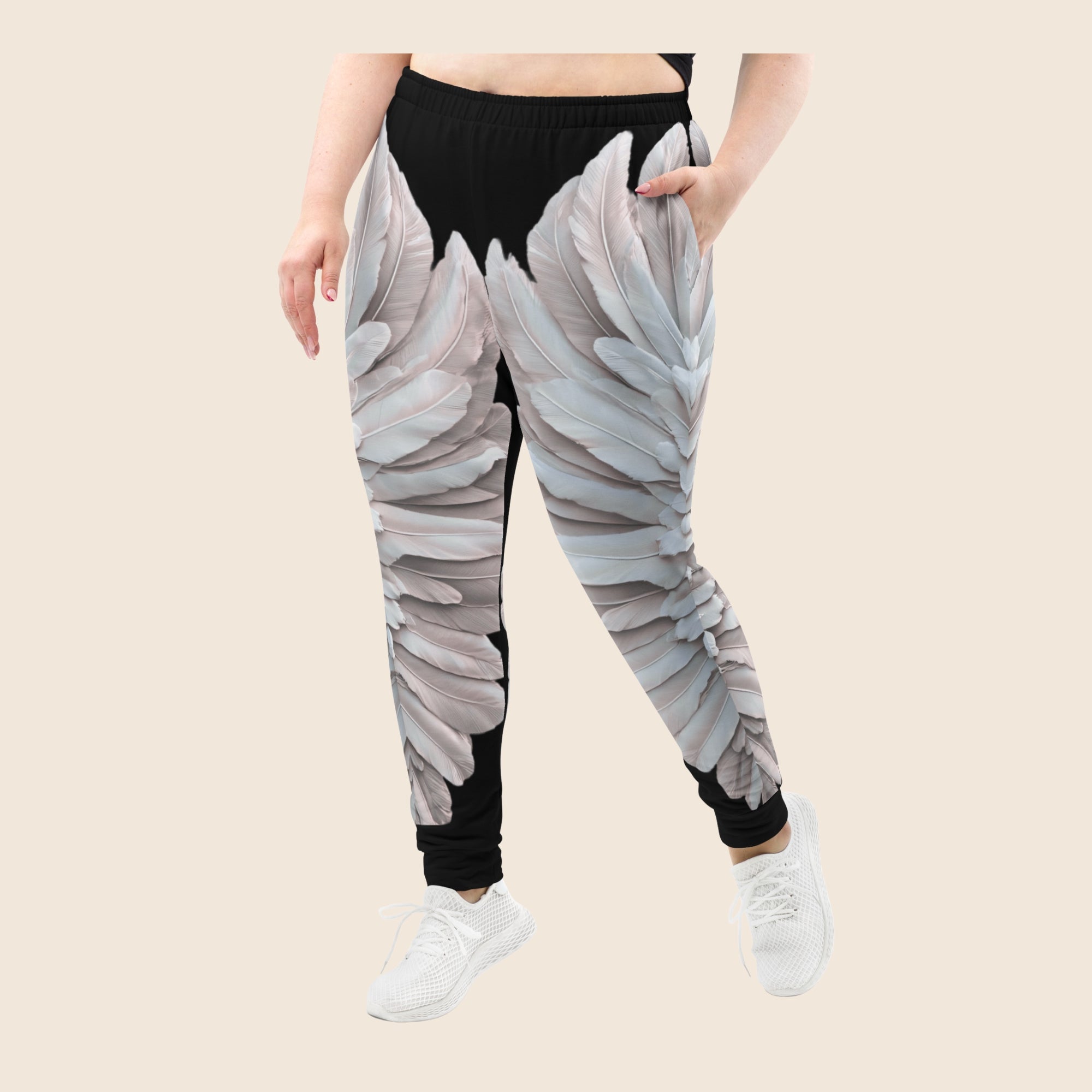 Wings Print Women's Joggers | Recycled Fleece | Slim Fit | Festival Wear