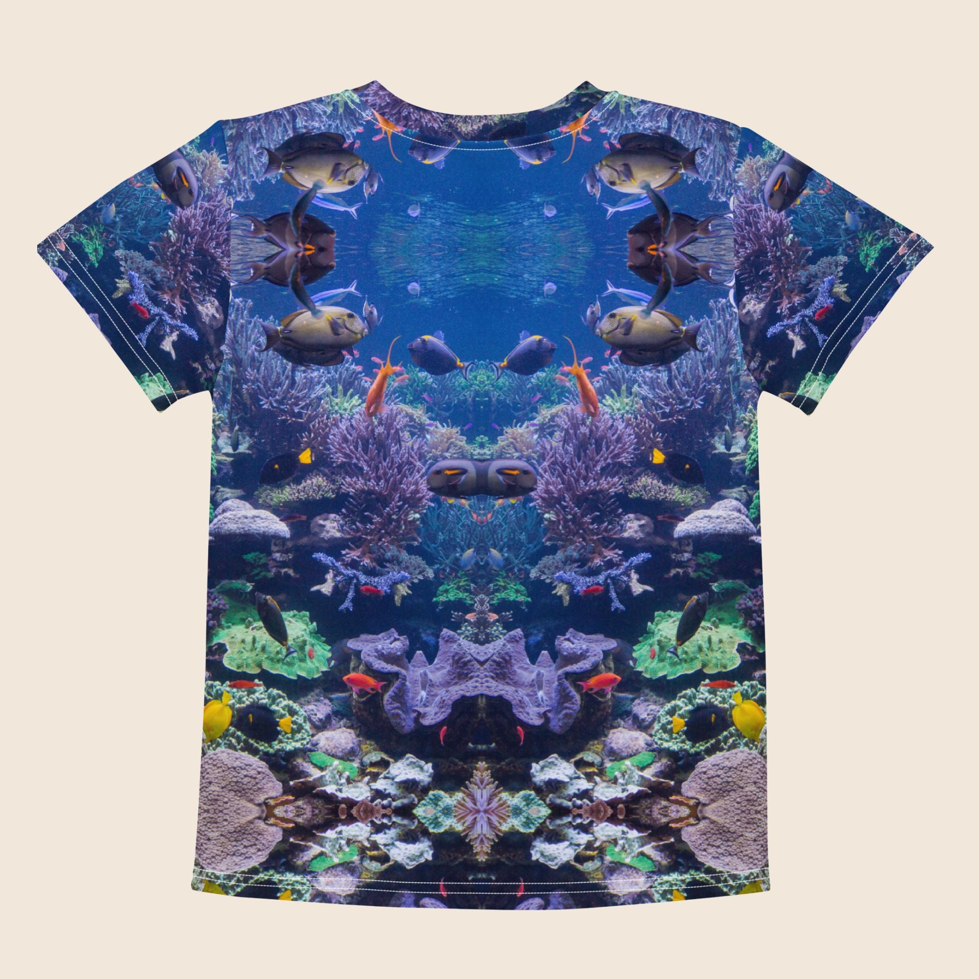 Sea & Fish Print Kids Cotton T-Shirt | All-Over Print