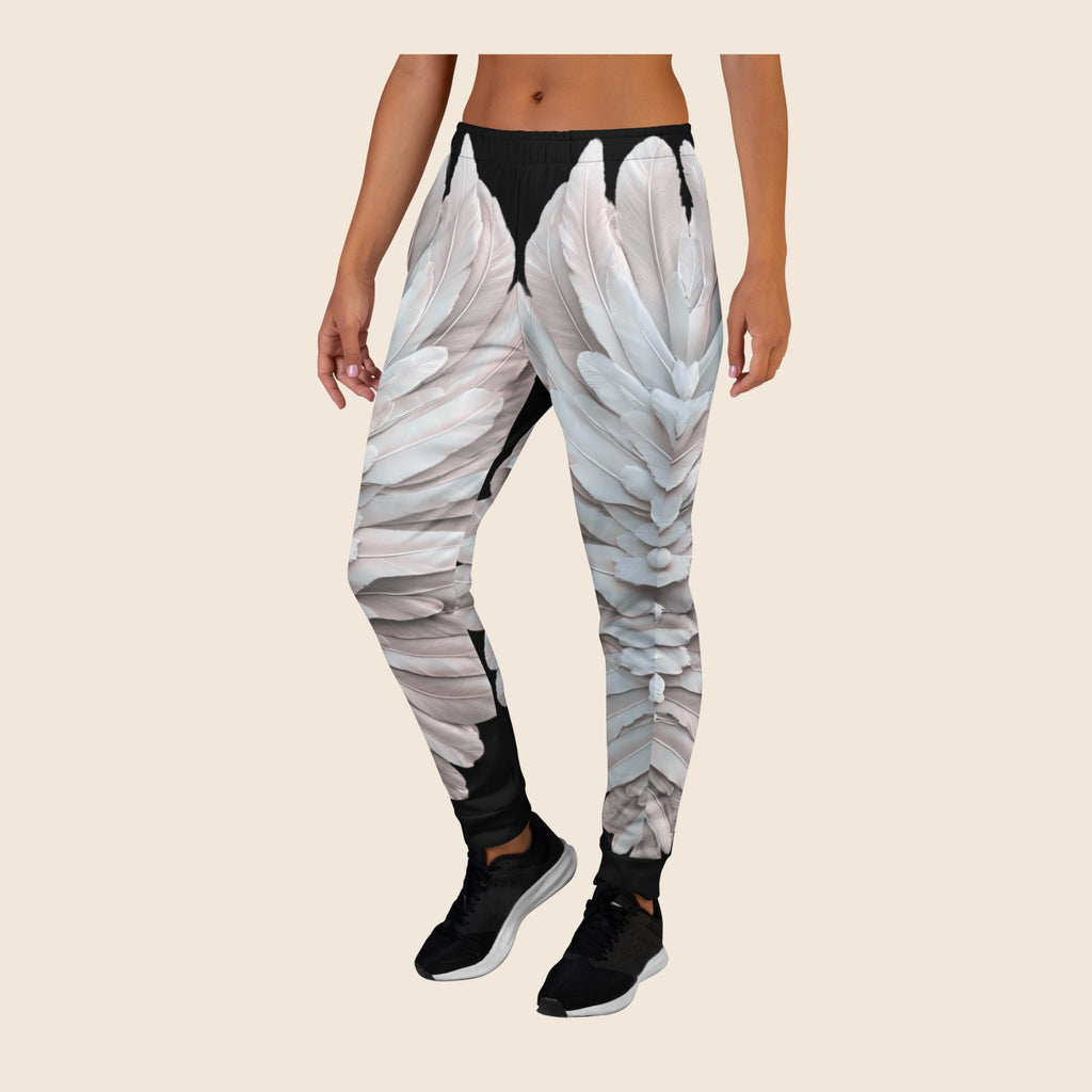 Wings Print Women's Joggers | Recycled Fleece | Slim Fit | Festival Wear