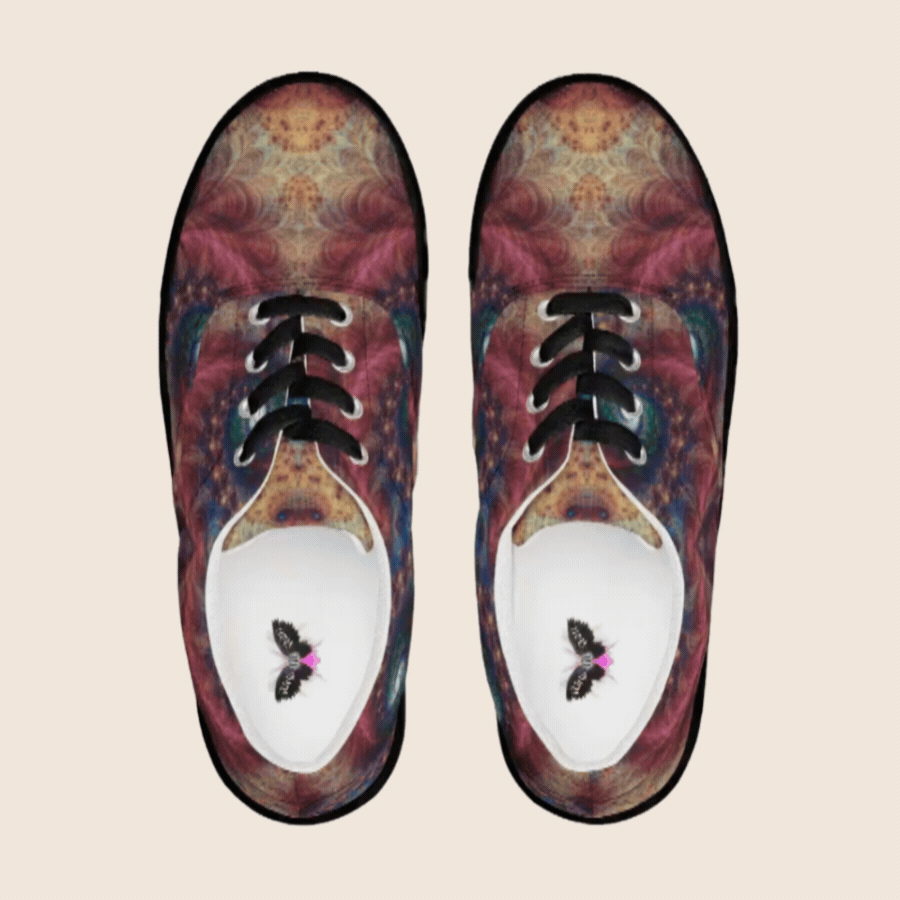 Women's Fractals Multicolor Festival Lace-Up Canvas Shoes