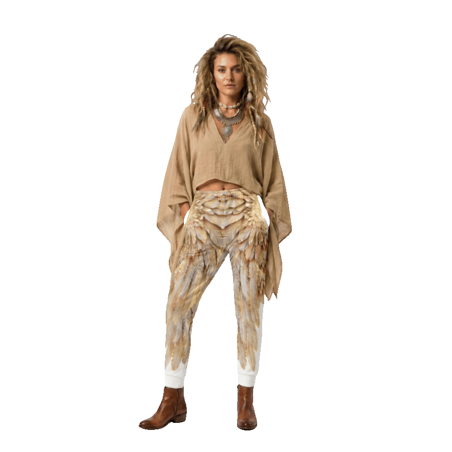 Wings Print Women's Joggers — All-Over Print Recycled Festival & Lounge Pants