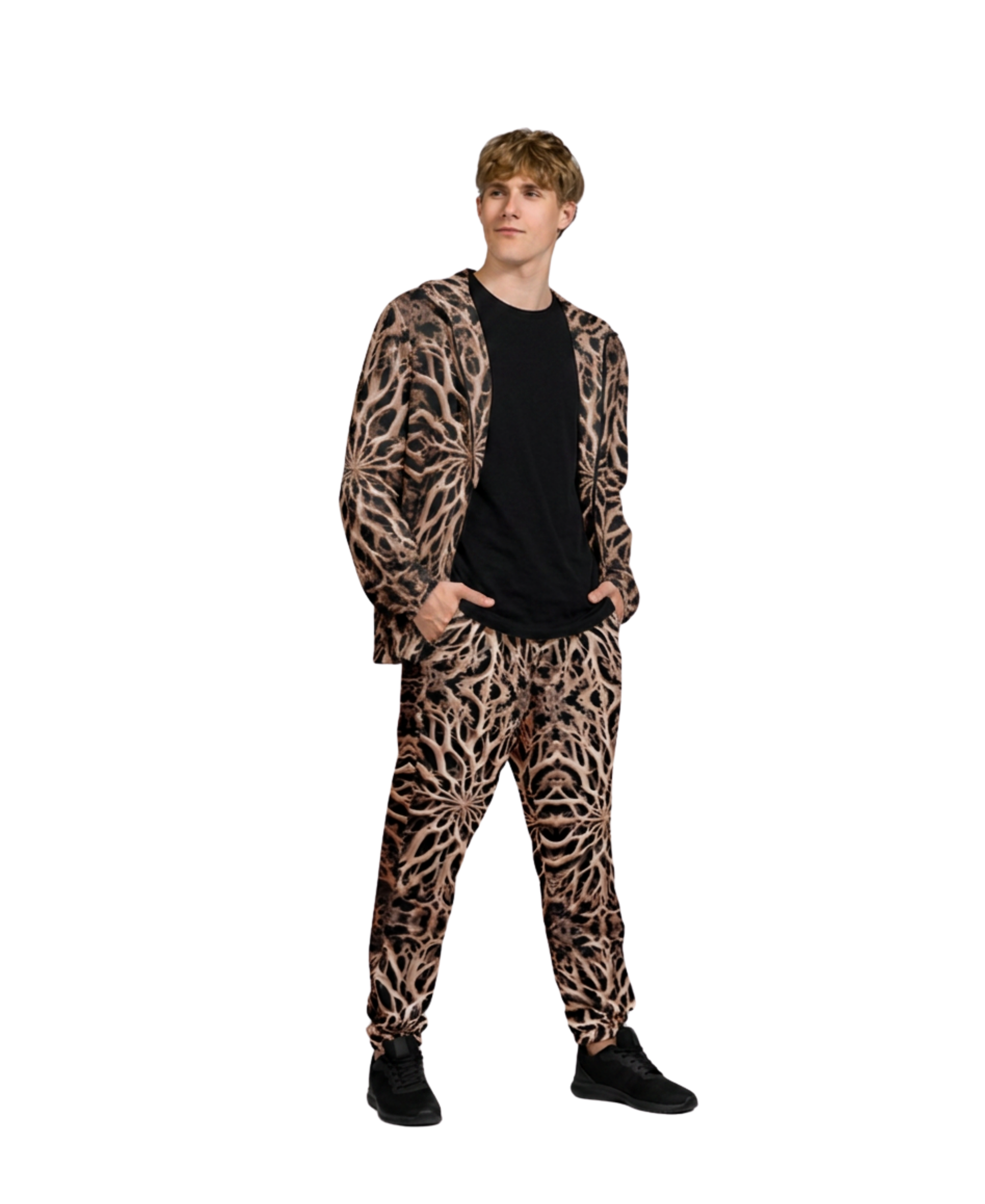 Brown Bones All-Over Print Unisex Track Pants — Festival & Streetwear