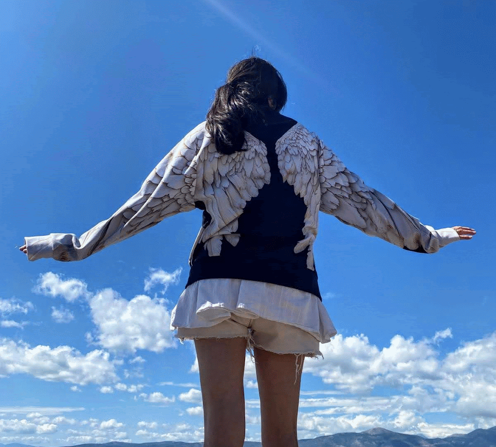Wings Print Track Jacket — All-Over Print Recycled Unisex Zip-Up