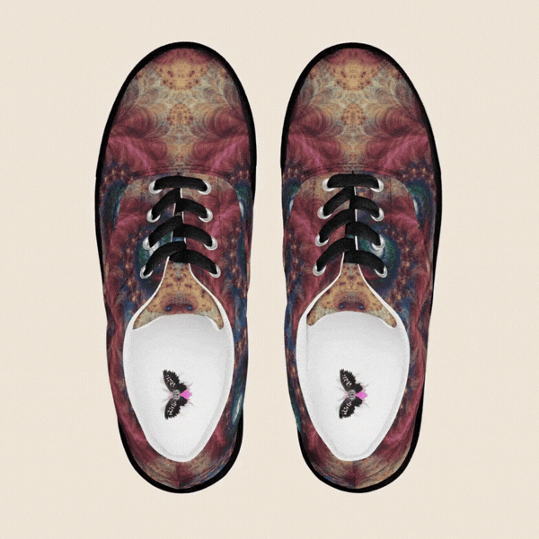 Women's Fractals Multicolor Festival Lace-Up Canvas Shoes