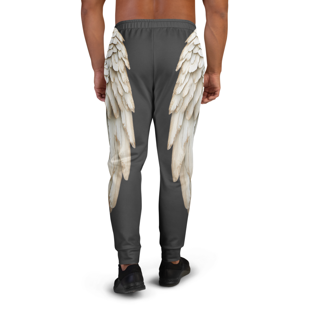 Black Wings Print Men's Joggers