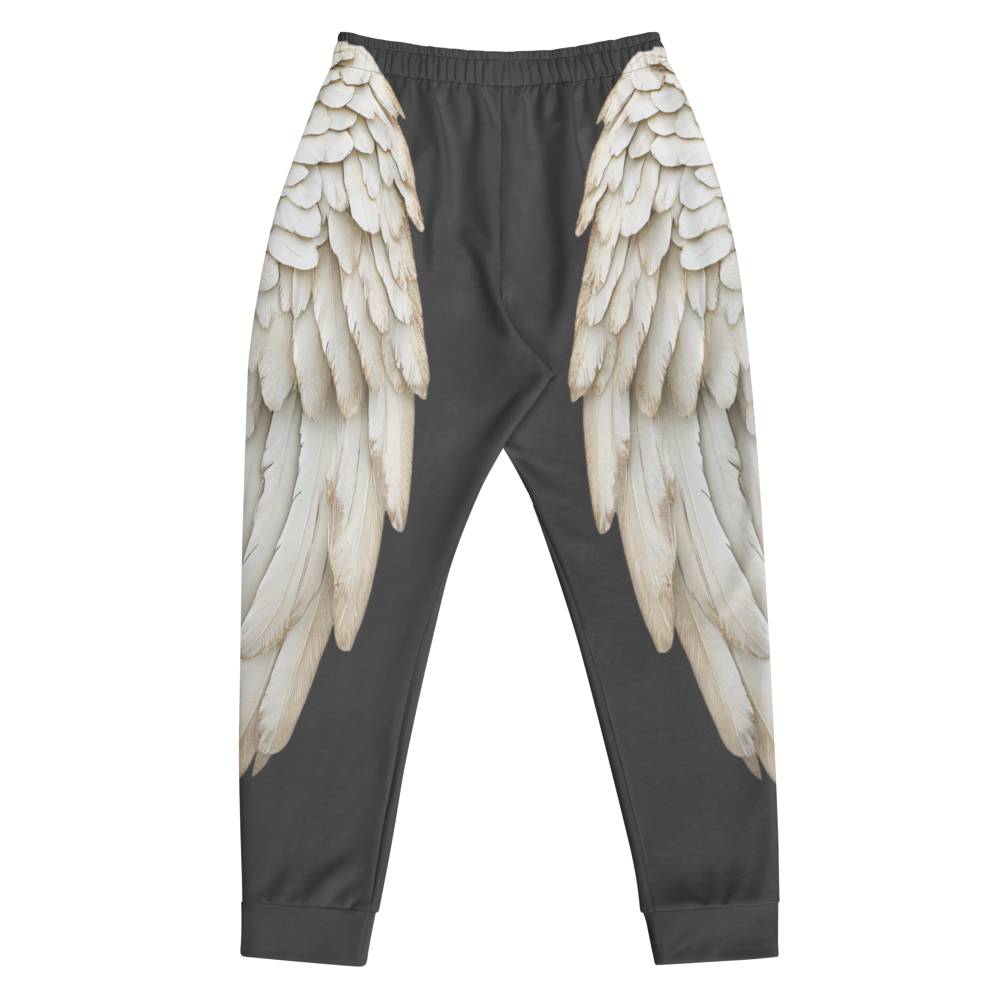 Black Wings Print Men's Joggers