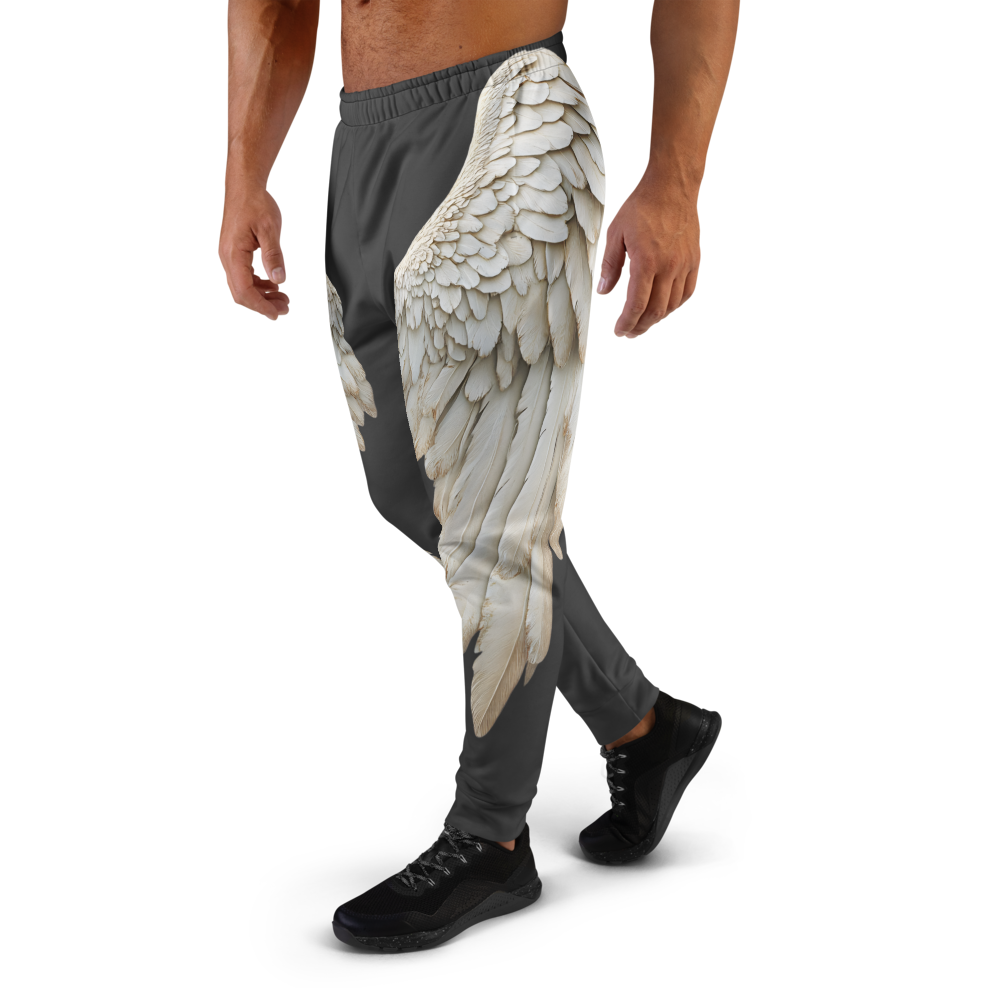Black Wings Print Men's Joggers