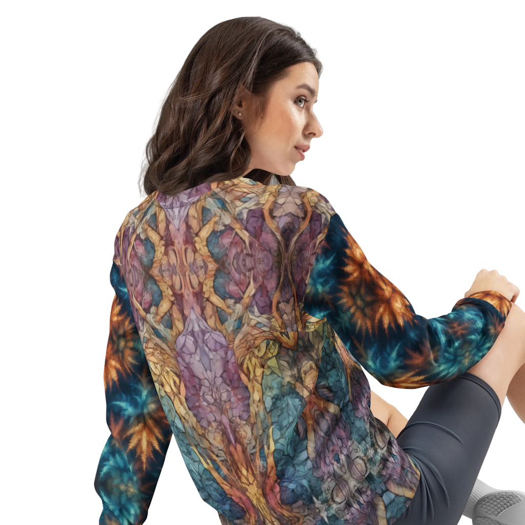 Psychedelic Tie-Dye All-Over Print Unisex Sweatshirt — Eco-Friendly Festival & Streetwear