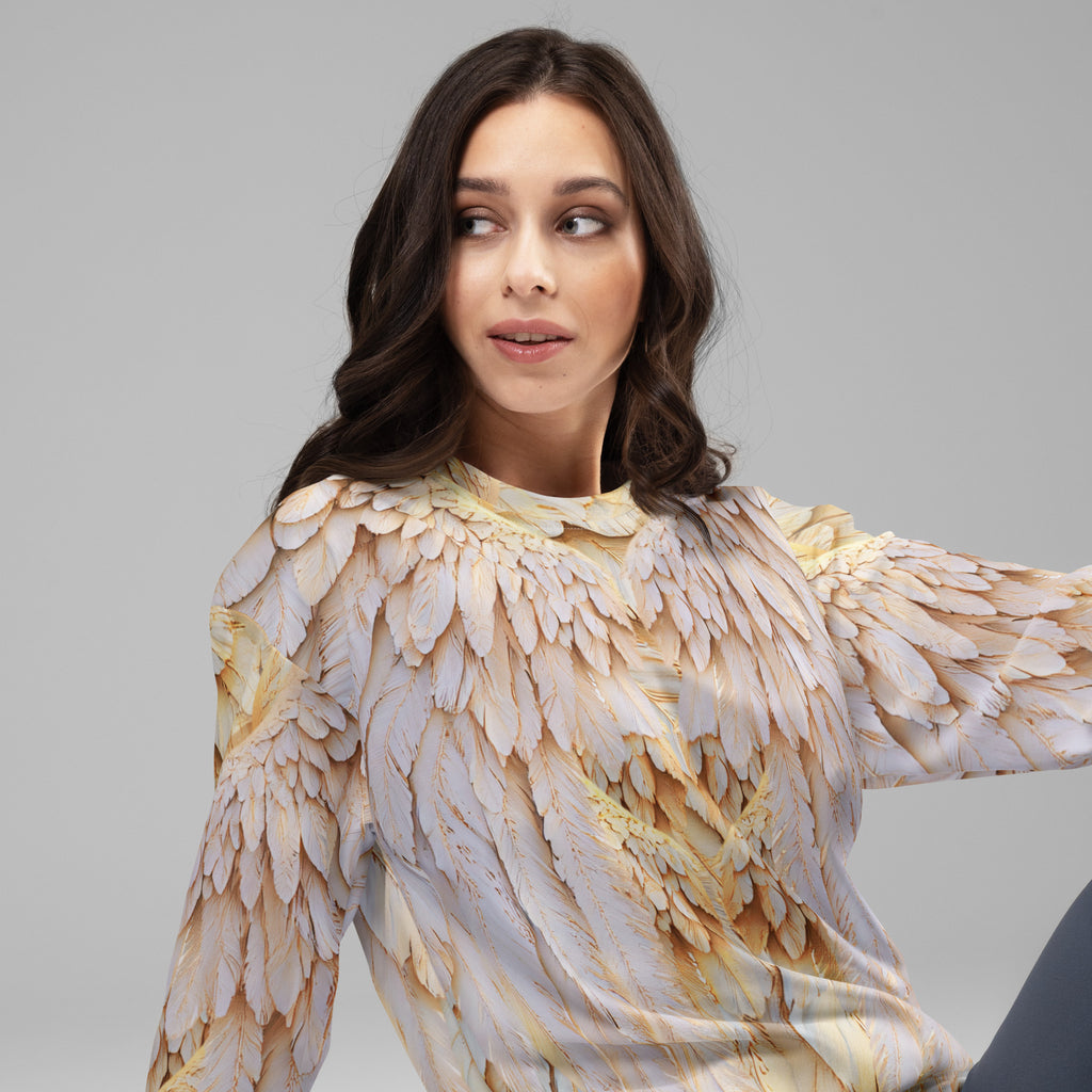 Golden Wings Unisex Sweatshirt — All-Over Print Festival & Streetwear
