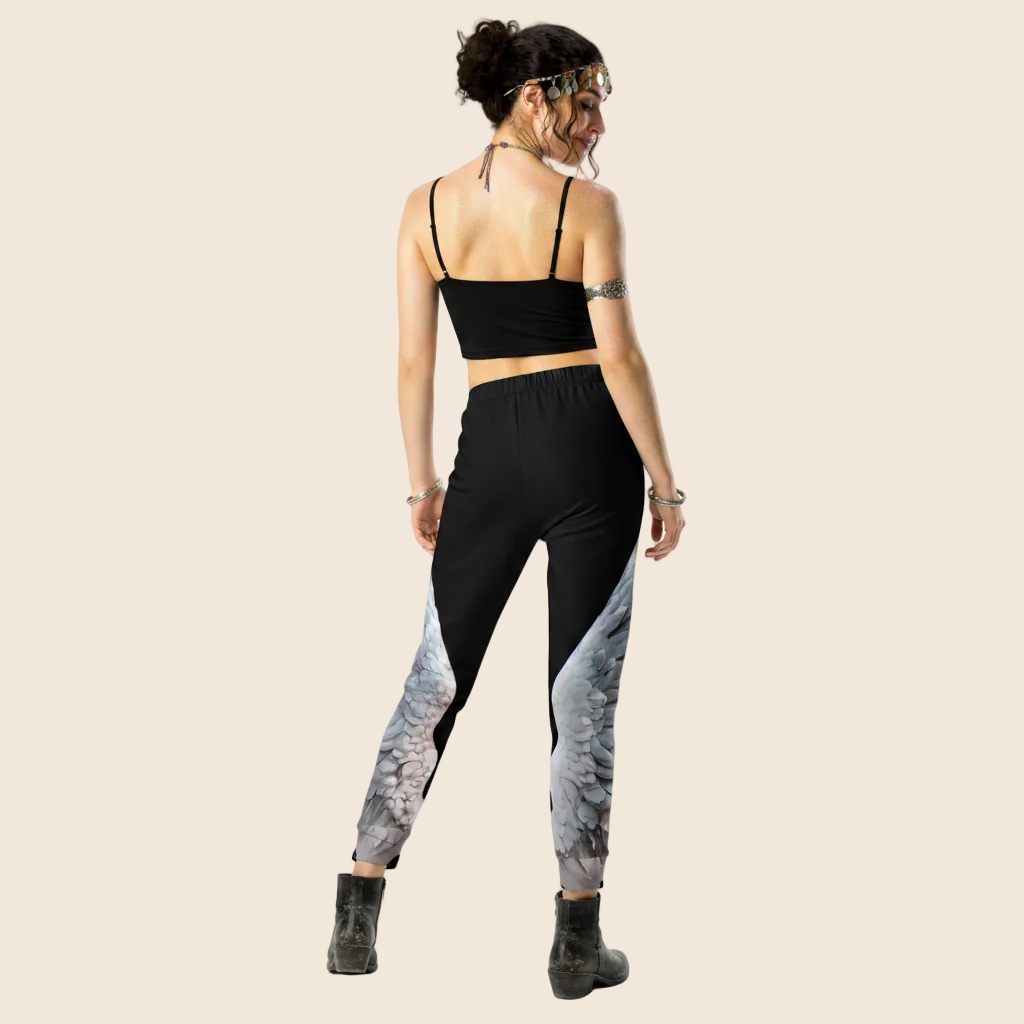 Massive Wings Print Women's Recycled Joggers — Festival Fashion