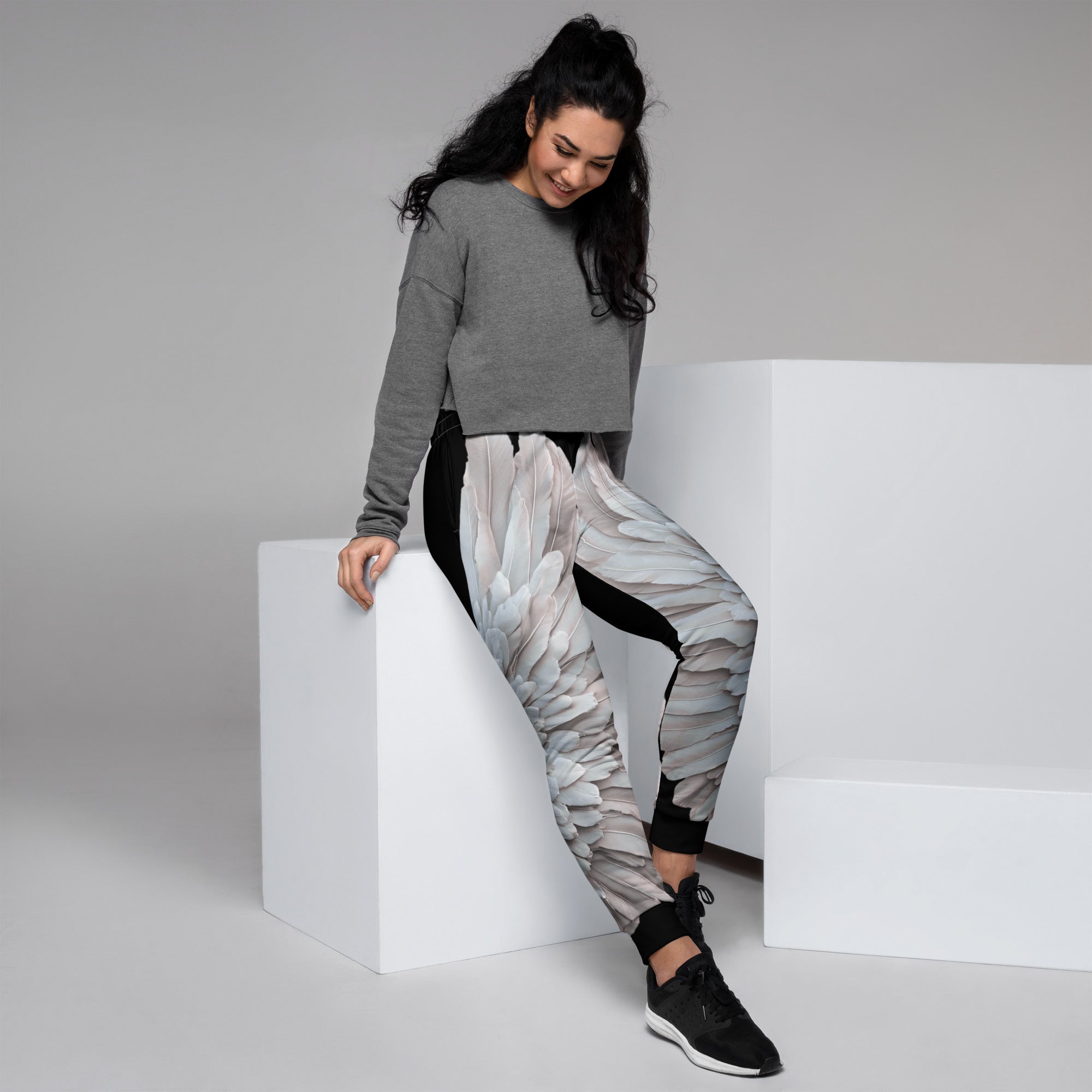 Massive Wings Print Women's Recycled Joggers — Festival Fashion