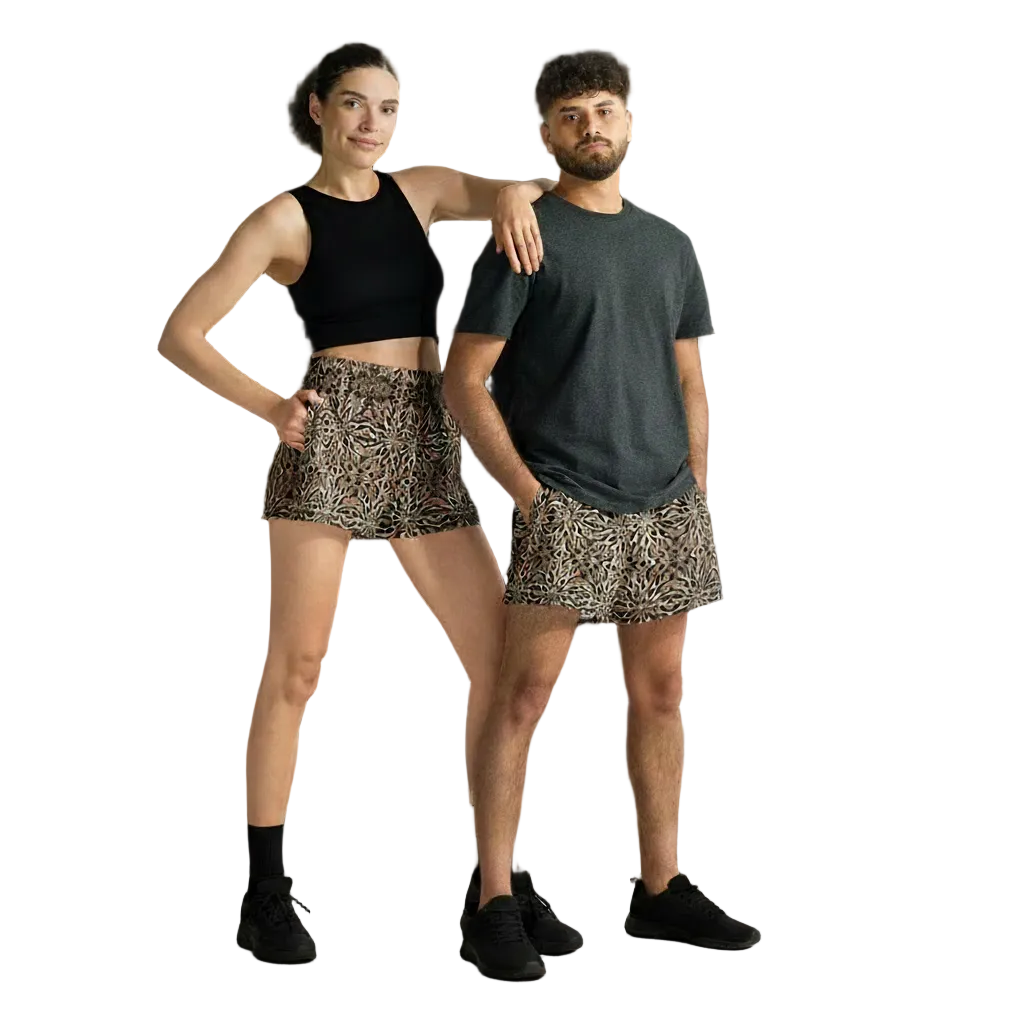 Bones Print All-Over Print Unisex Athletic Shorts — Eco-Friendly Festival & Activewear