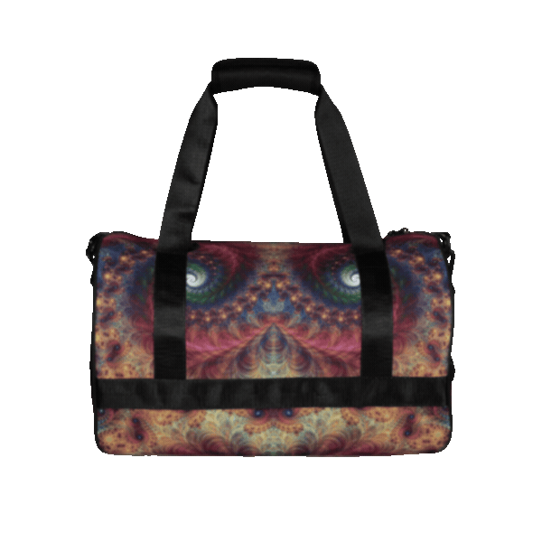 Trippy Fractals Psychedelic All-Over Print Gym Bag