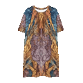 Rainbow Art Inspired Oversized T-Shirt Dress | All-Over Print | Women's Loose Fit