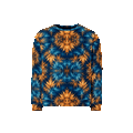 Blue & Orange Tie-Dye All-Over Print Unisex Sweatshirt — Eco-Friendly Festival & Streetwear