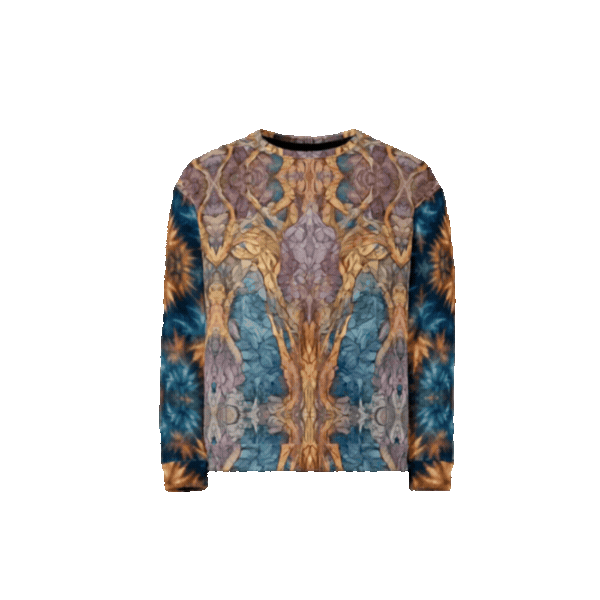 Psychedelic Tie-Dye All-Over Print Unisex Sweatshirt — Eco-Friendly Festival & Streetwear