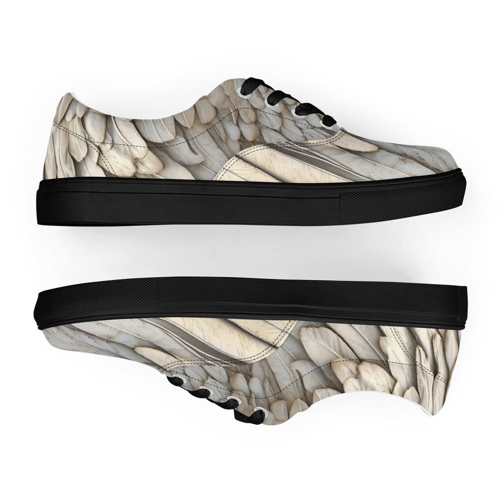 Wing Print Lace-Up Canvas Shoes
