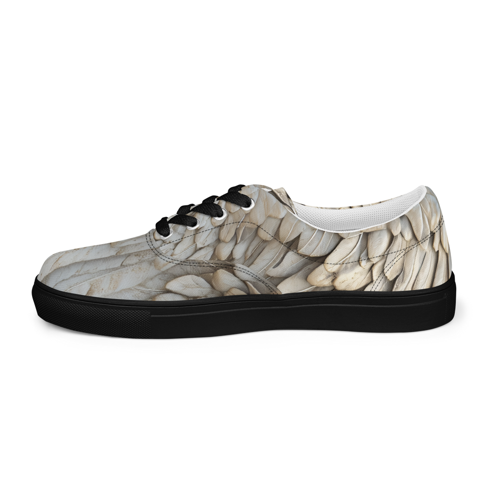 Wing Print Lace-Up Canvas Shoes