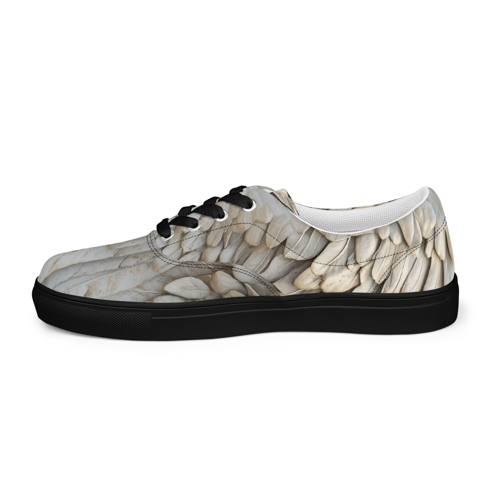 Wing Print Lace-Up Canvas Shoes