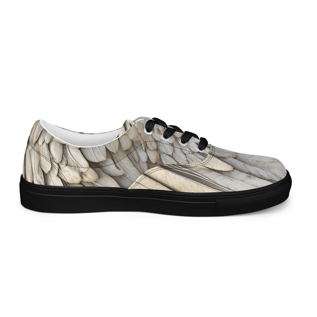 Wing Print Lace-Up Canvas Shoes
