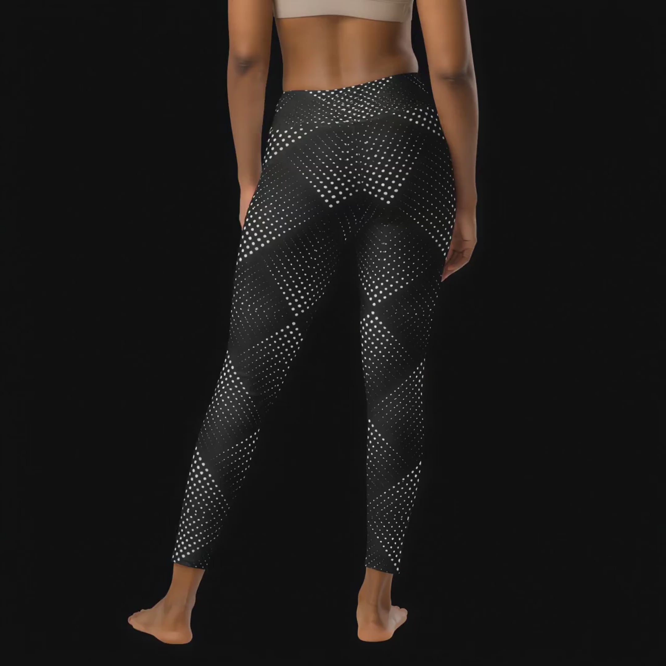 Psychedelic Dot 3D Leggings, Moisture Wicking Workout Clothes, Plus Size