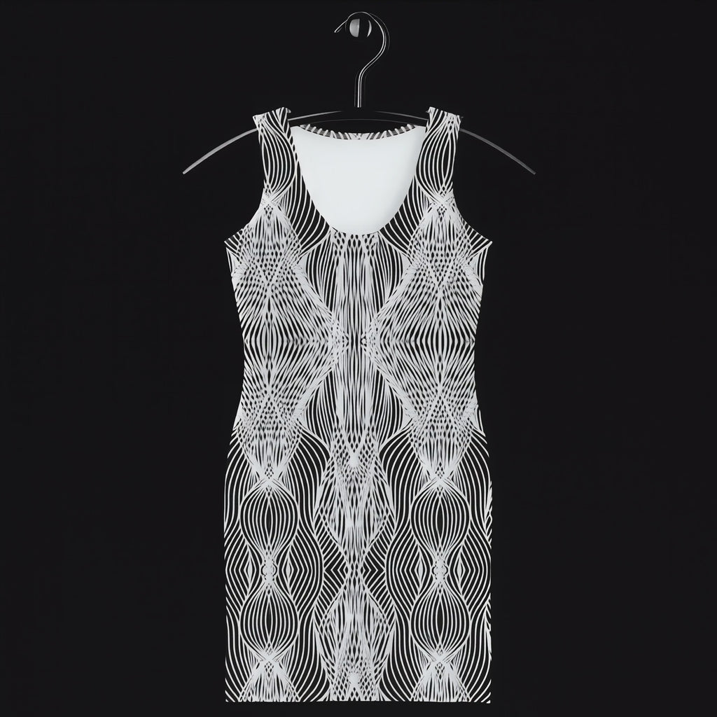 Black & White Bodycon Mini Dress | Festival Night Out