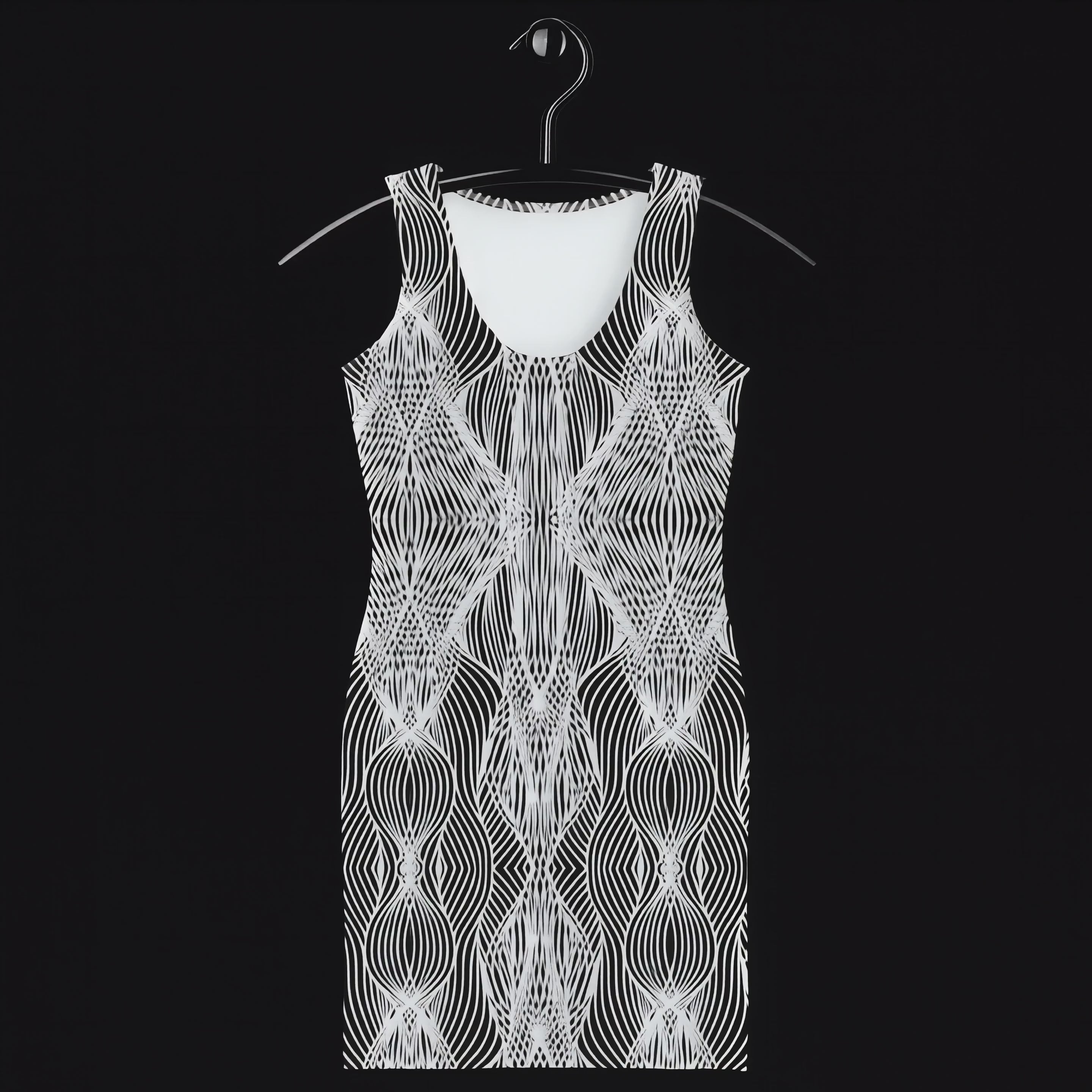 Black & White Bodycon Mini Dress | Festival Night Out