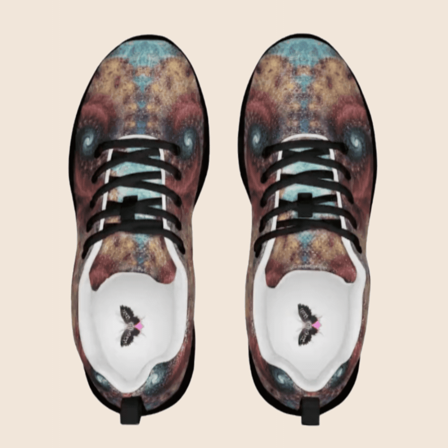 Women's Fractals Psychedelic Print Athletic Shoes