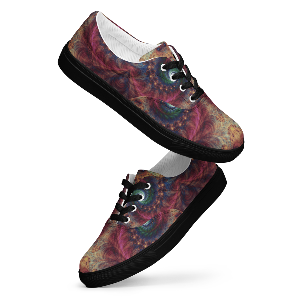 Women's Fractals Multicolor Festival Lace-Up Canvas Shoes