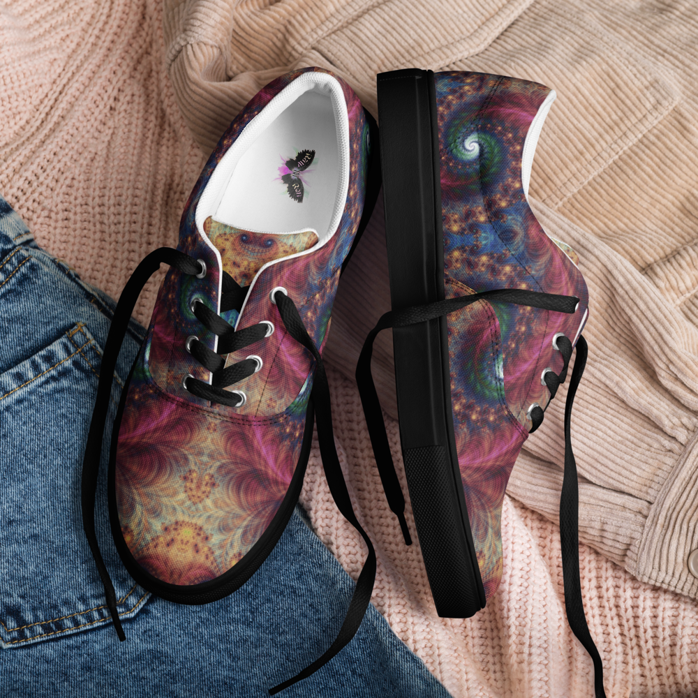 Women's Fractals Multicolor Festival Lace-Up Canvas Shoes