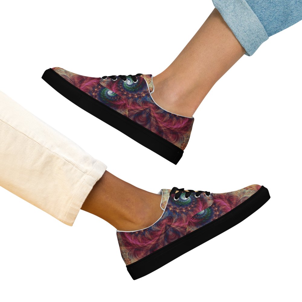 Women's Fractals Multicolor Festival Lace-Up Canvas Shoes